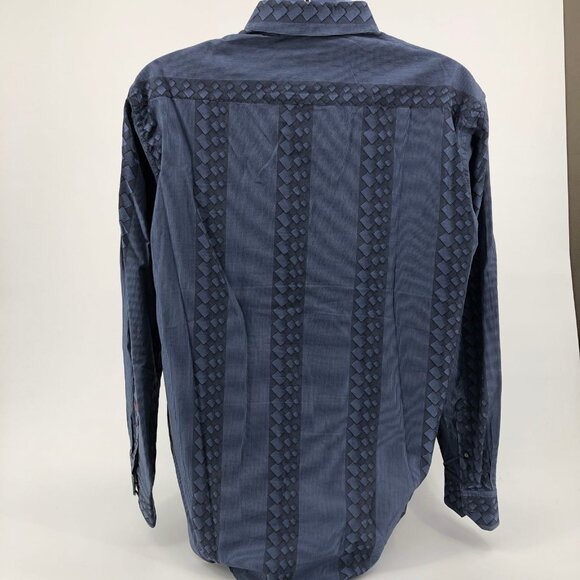 Robert Graham Blue Button-Up Dress Shirt | Made in India - Picture 4 of 5